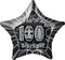 Glitz Black 100th Birithday Star 50cm (20") Foil Balloon